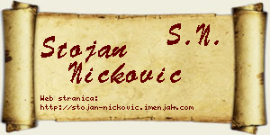 Stojan Ničković vizit kartica
